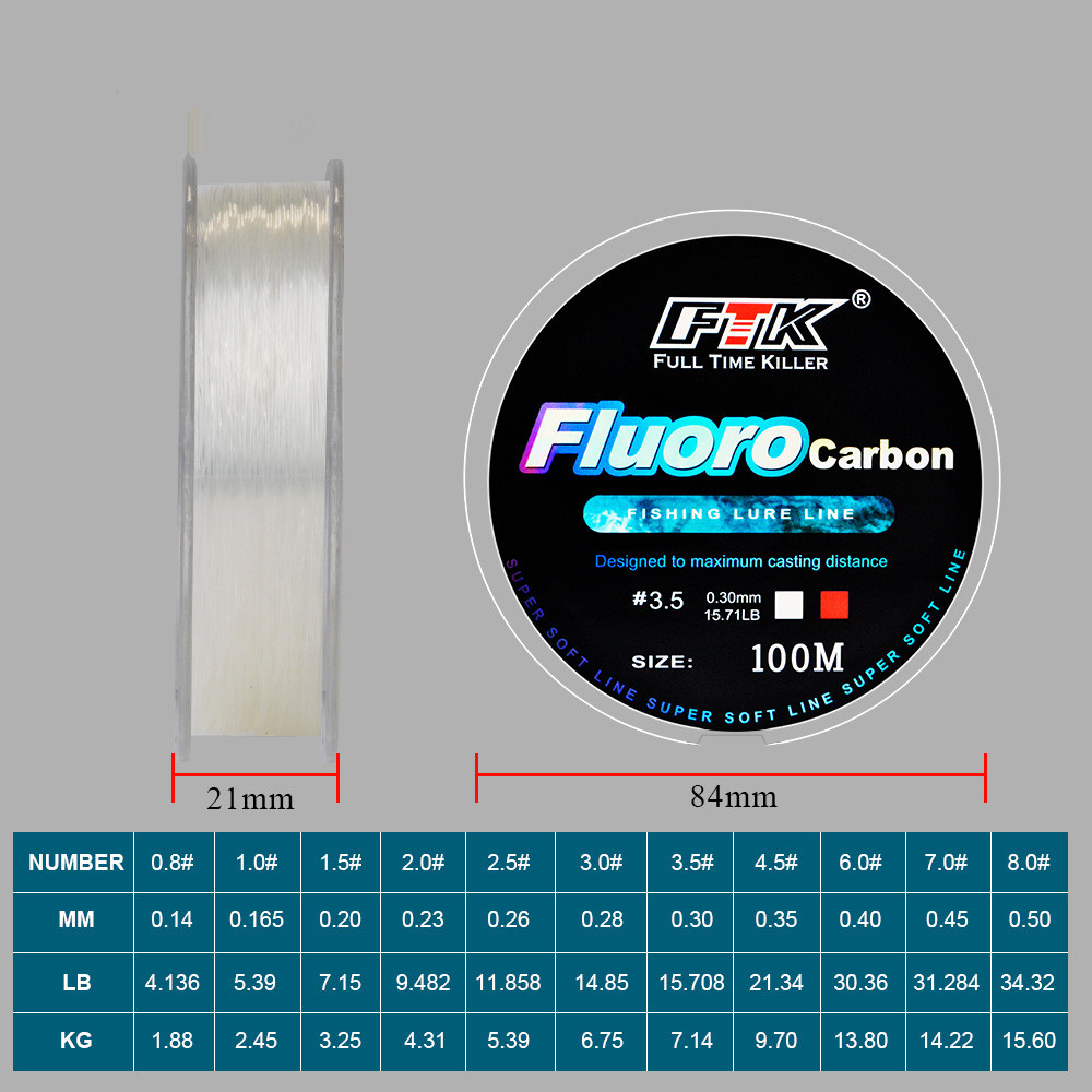 خيط صيد فلوروكربون بطول 100 مت - مراجعة Fluorocarbon Line وسعره
