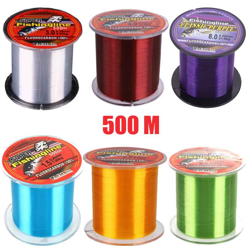 1 قطعة 500 متر خيط صنارة الصيد - مراجعة Fluorocarbon Line وسعره